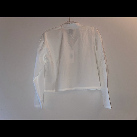 White Three-Quarter Zip Top - Picture 2 of 3